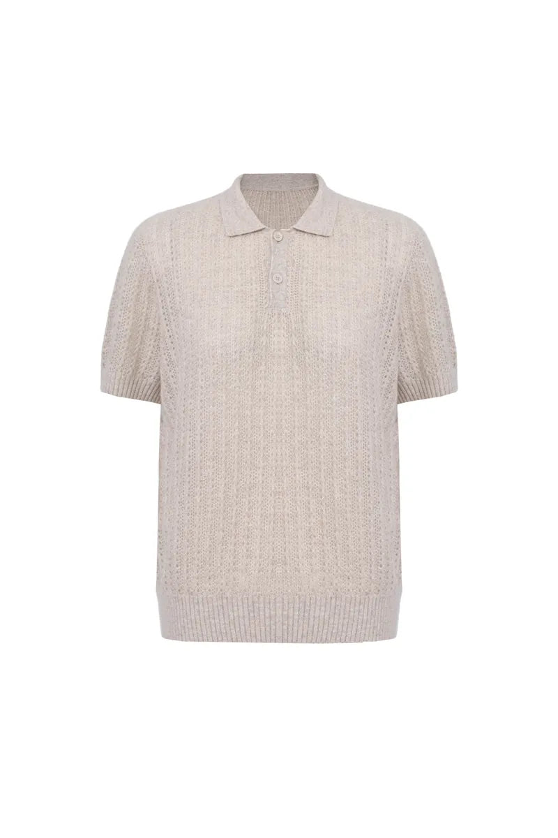 Freya Cashmere Knit Short Sleeve Polo