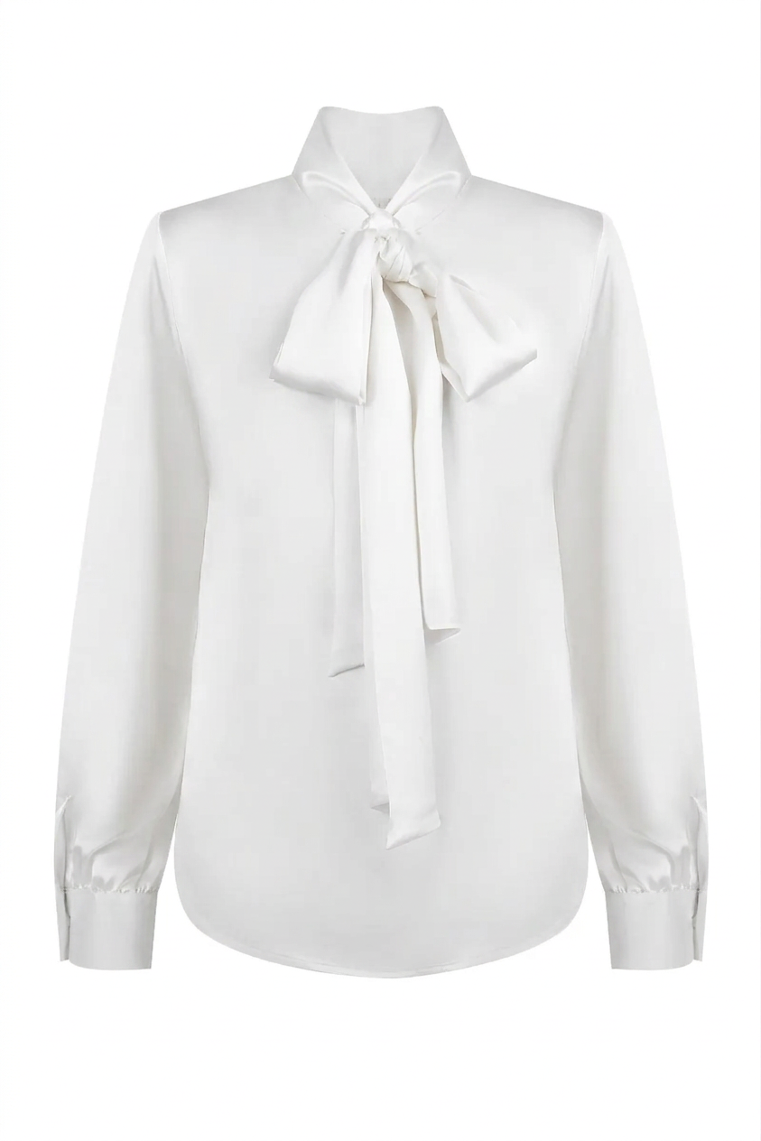 Freya Silk Bow-Tie Blouse